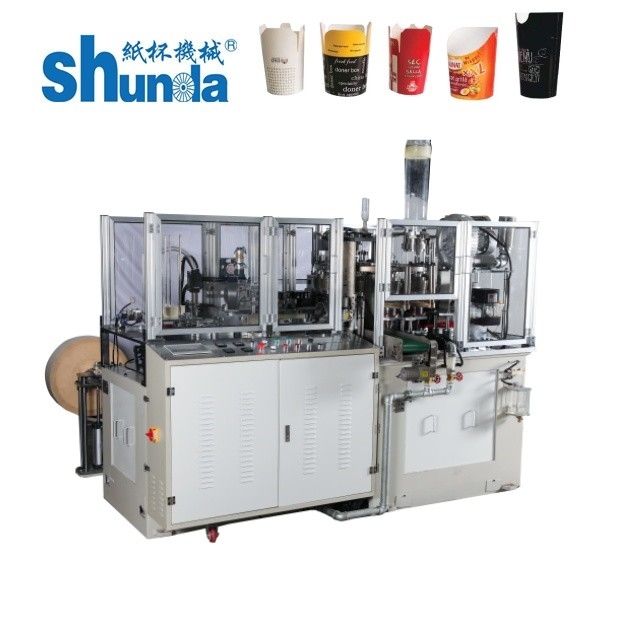 High Speed 26 Oz Food Doner Paper Container Machine 80 Cups Per Min