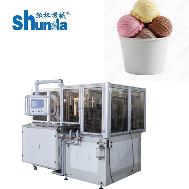 Ice Cream Cup Forming Machine Optimal Production with Air Compressor 0.4 M³/Min 0.5MPA Panasonic Opto Switches